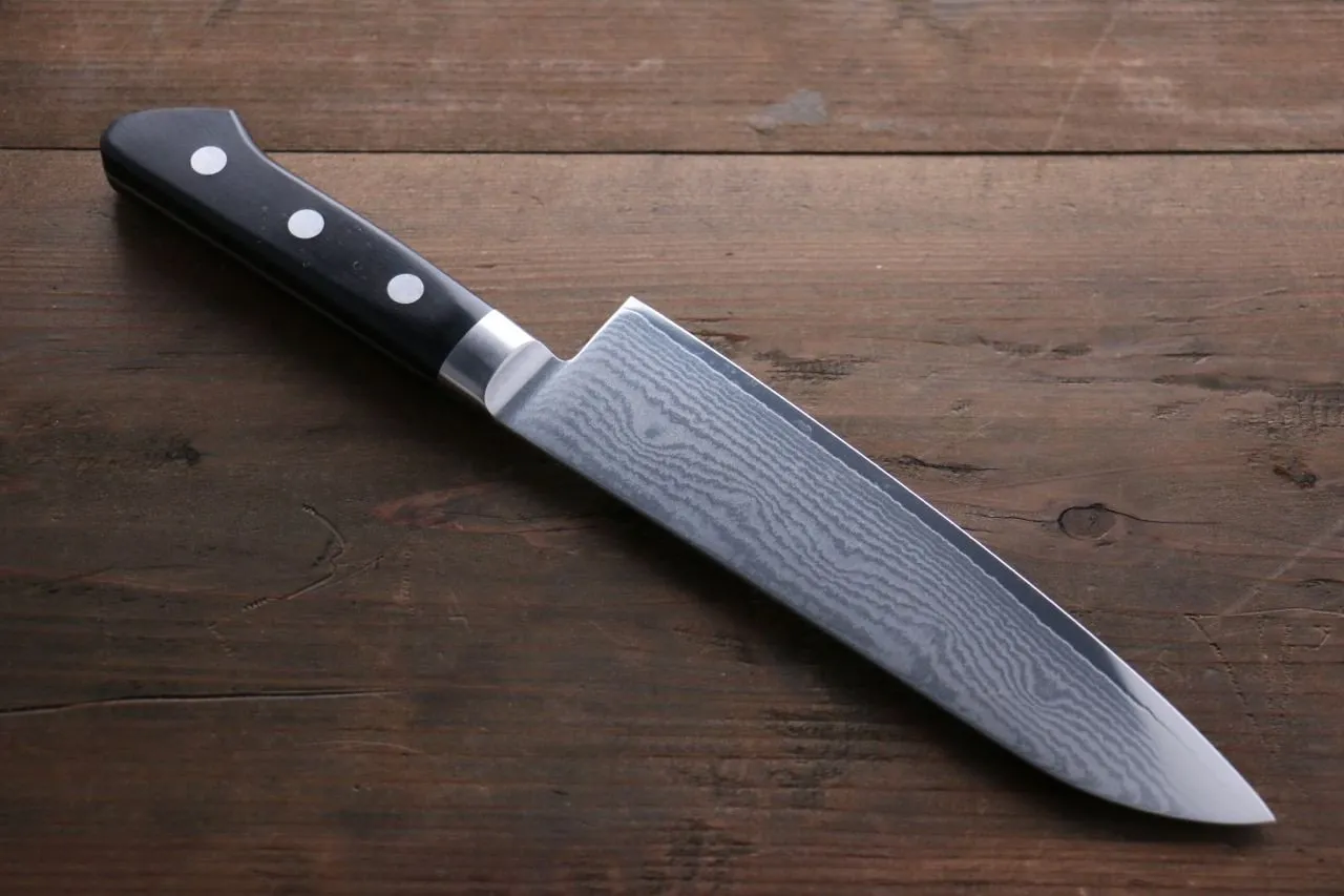 Kanetsune VG10 33 Layer Damascus Santoku  180mm Pakka wood Handle