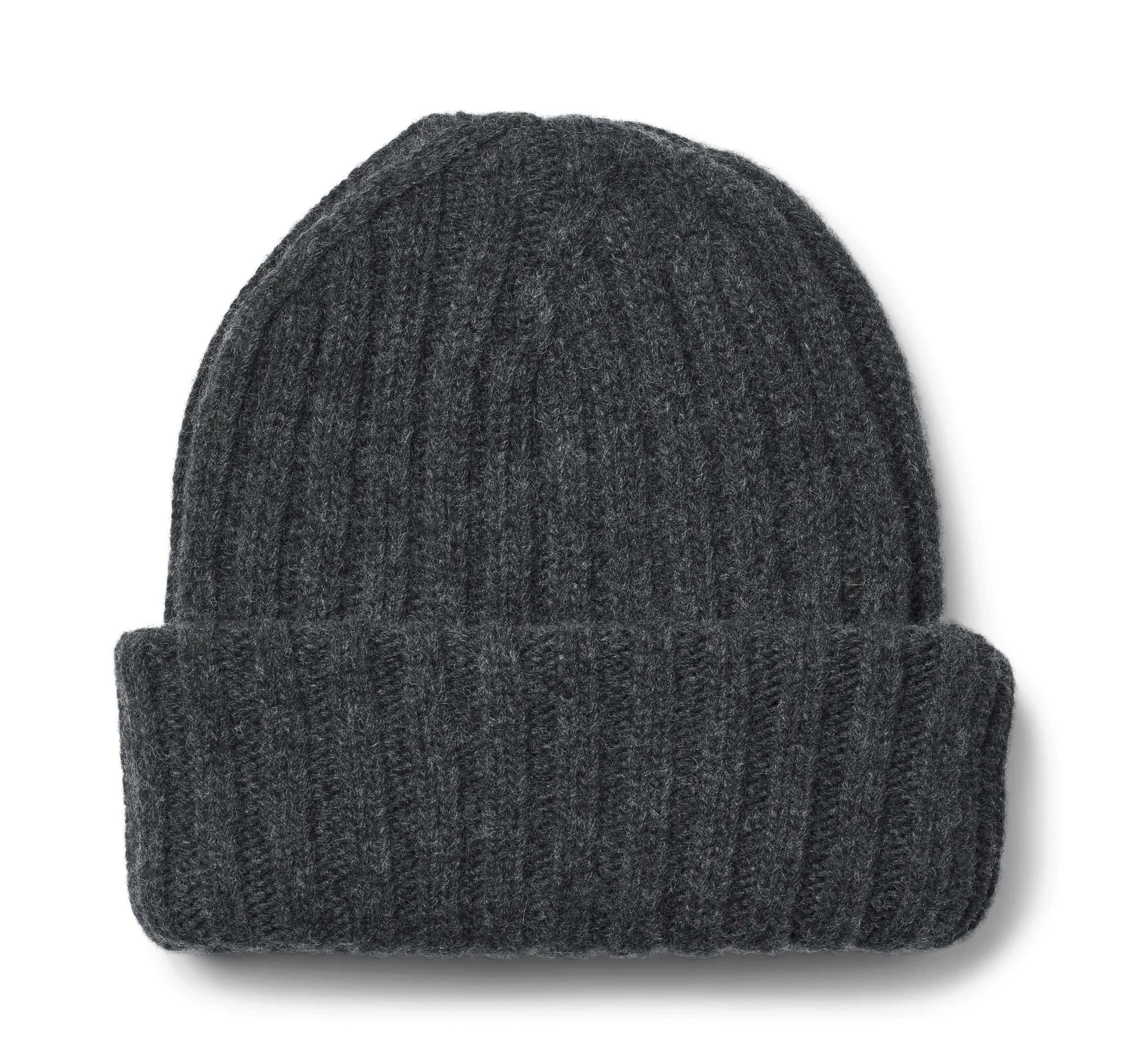 Kari Lambswool Beanie - Dark Grey