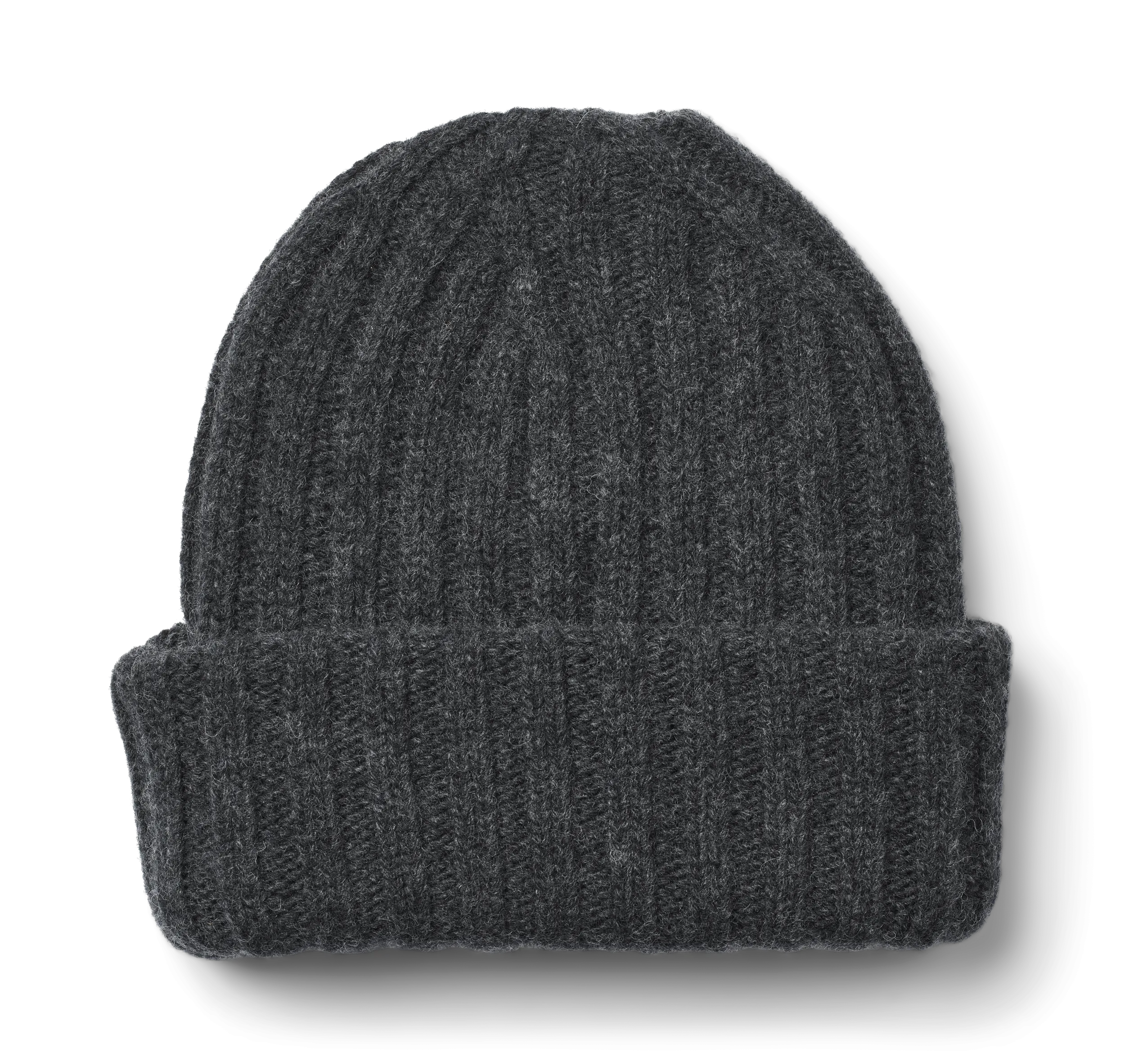 Kari Lambswool Beanie - Dark Grey