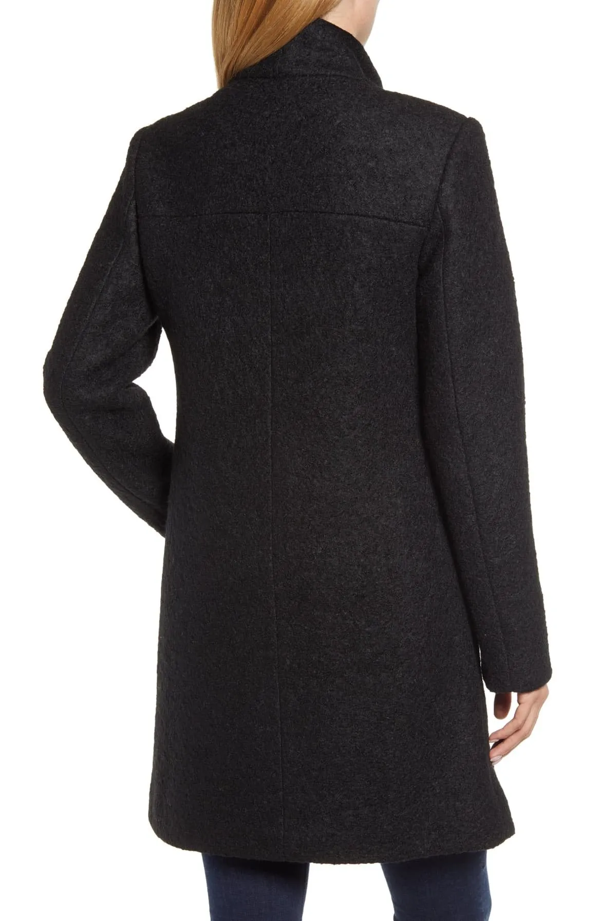 Kenneth Cole New York Women's Pressed Wool-Blend Boucle Coat