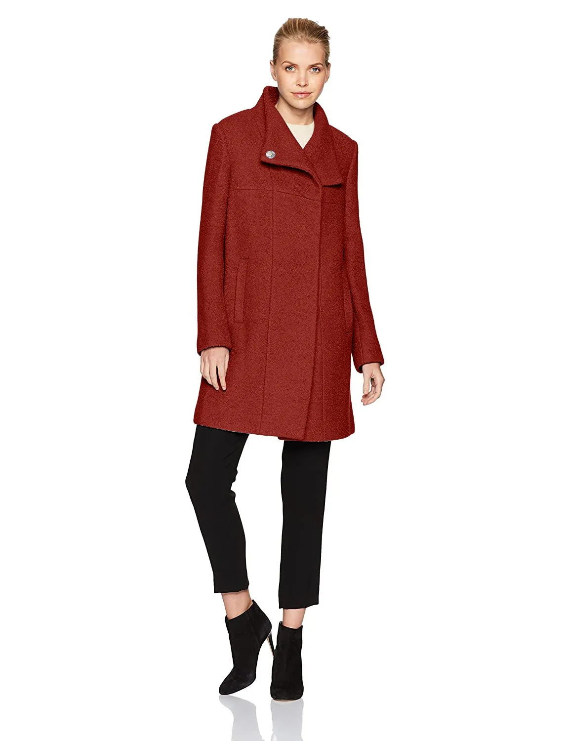 Kenneth Cole New York Women's Pressed Wool-Blend Boucle Coat