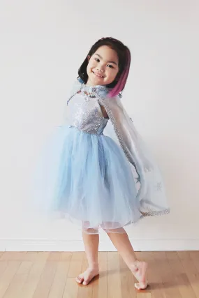 Kids Costume Blue Snow Queen Cape