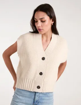 Knitted Button Front Vest