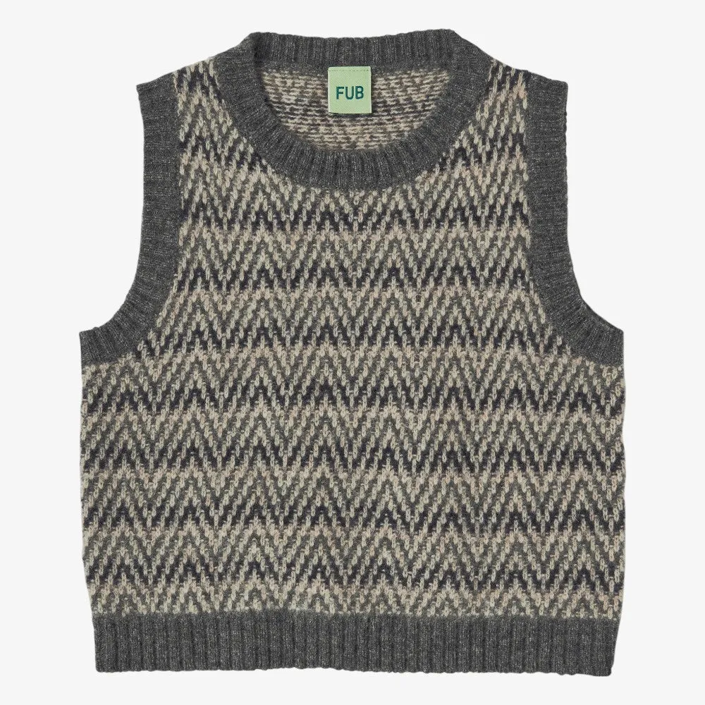 Lambswool Vest - Grey Melange