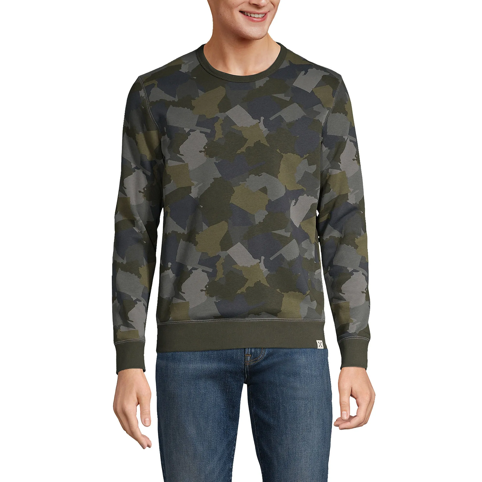 Lands' End Men's Blake Shelton Serious Sweats Crewneck Sweatshirt