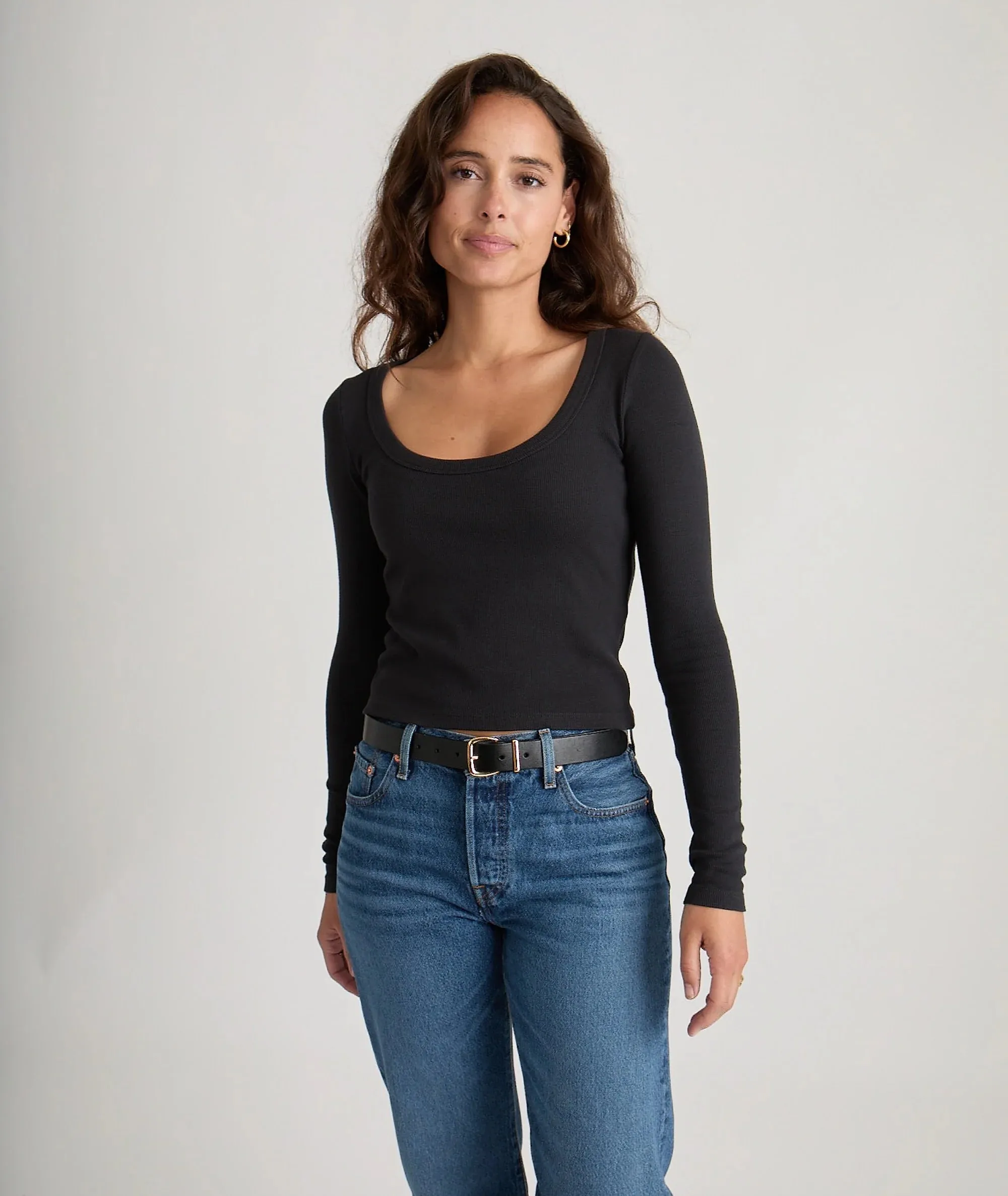 Lexi Rib Sun-In Scoop Tee