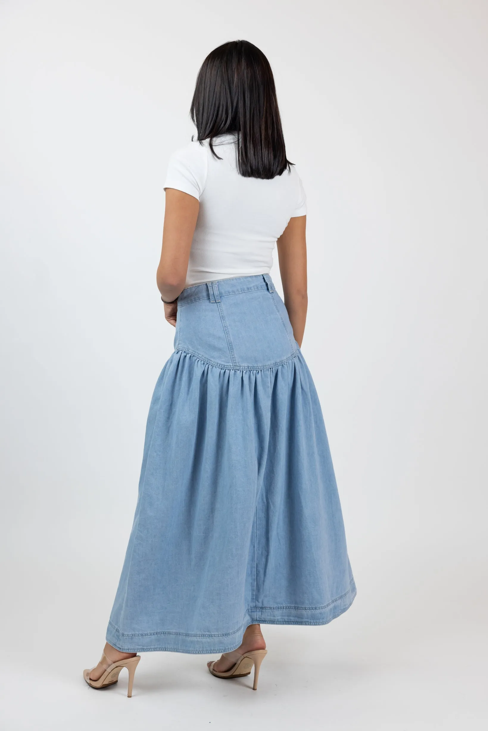 Liora Denim Maxi Skirt