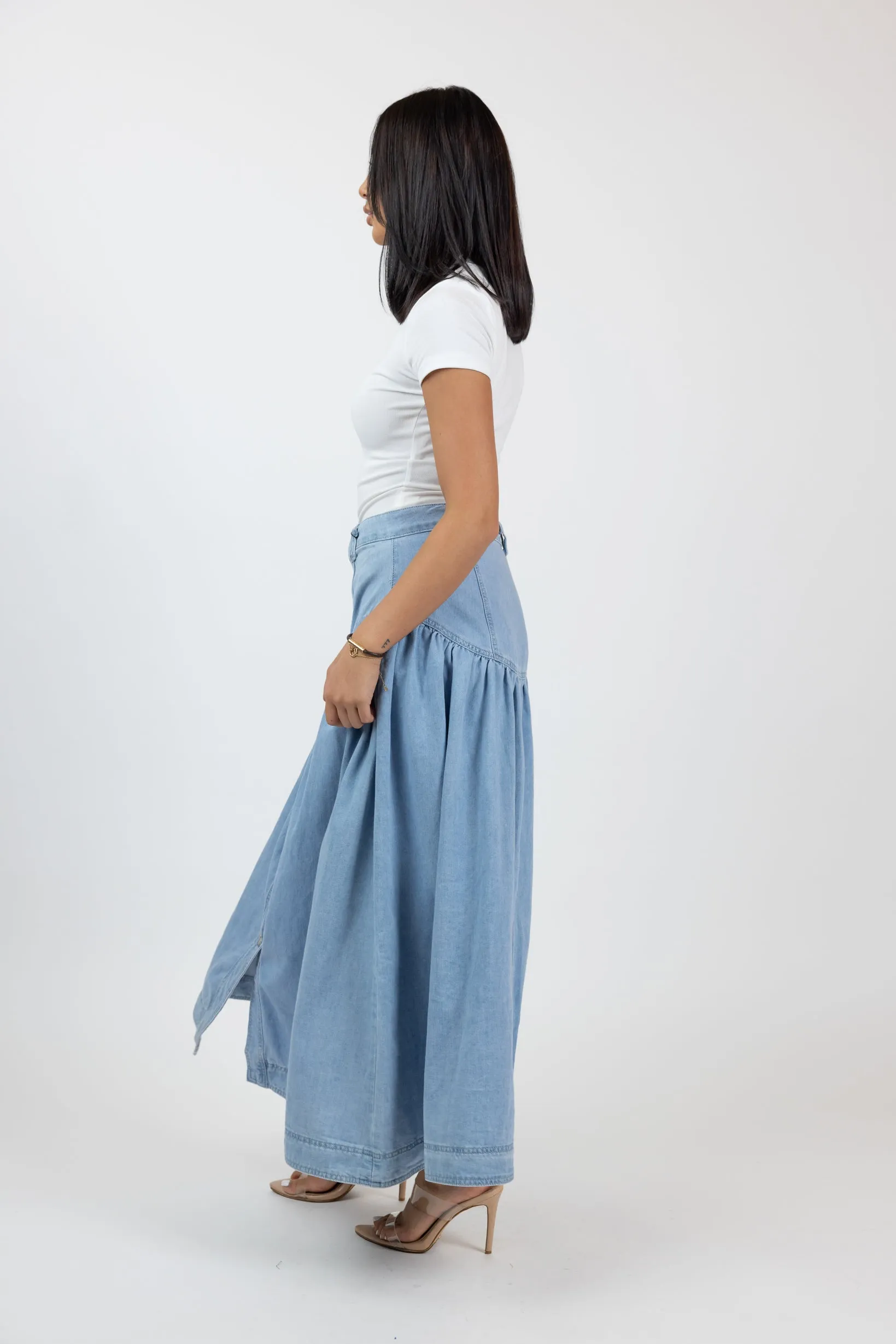 Liora Denim Maxi Skirt