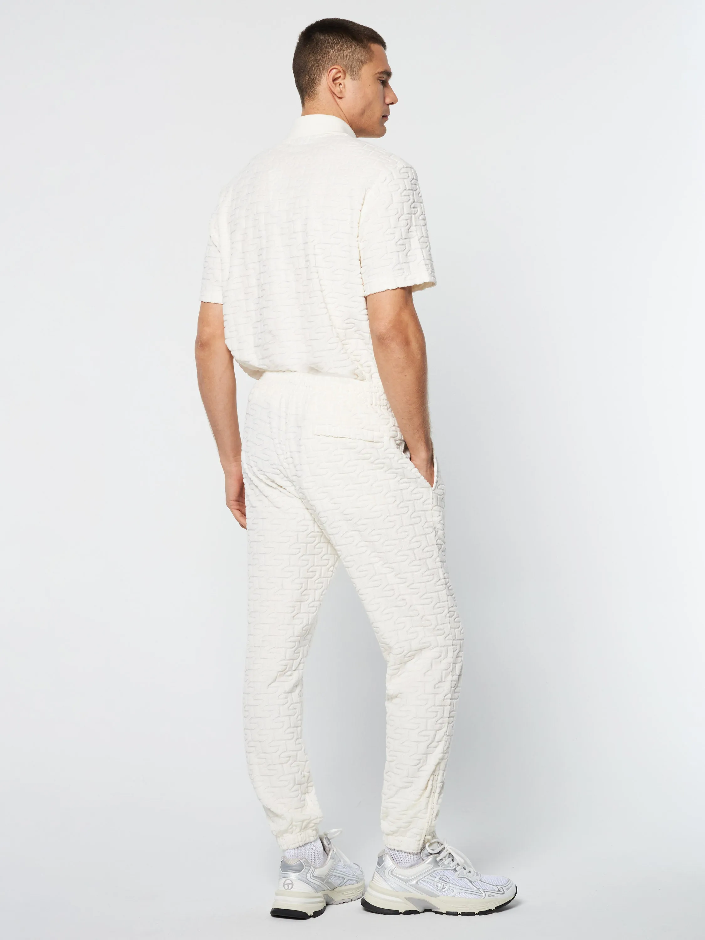 Livata Monogram Track Pant- Gardenia