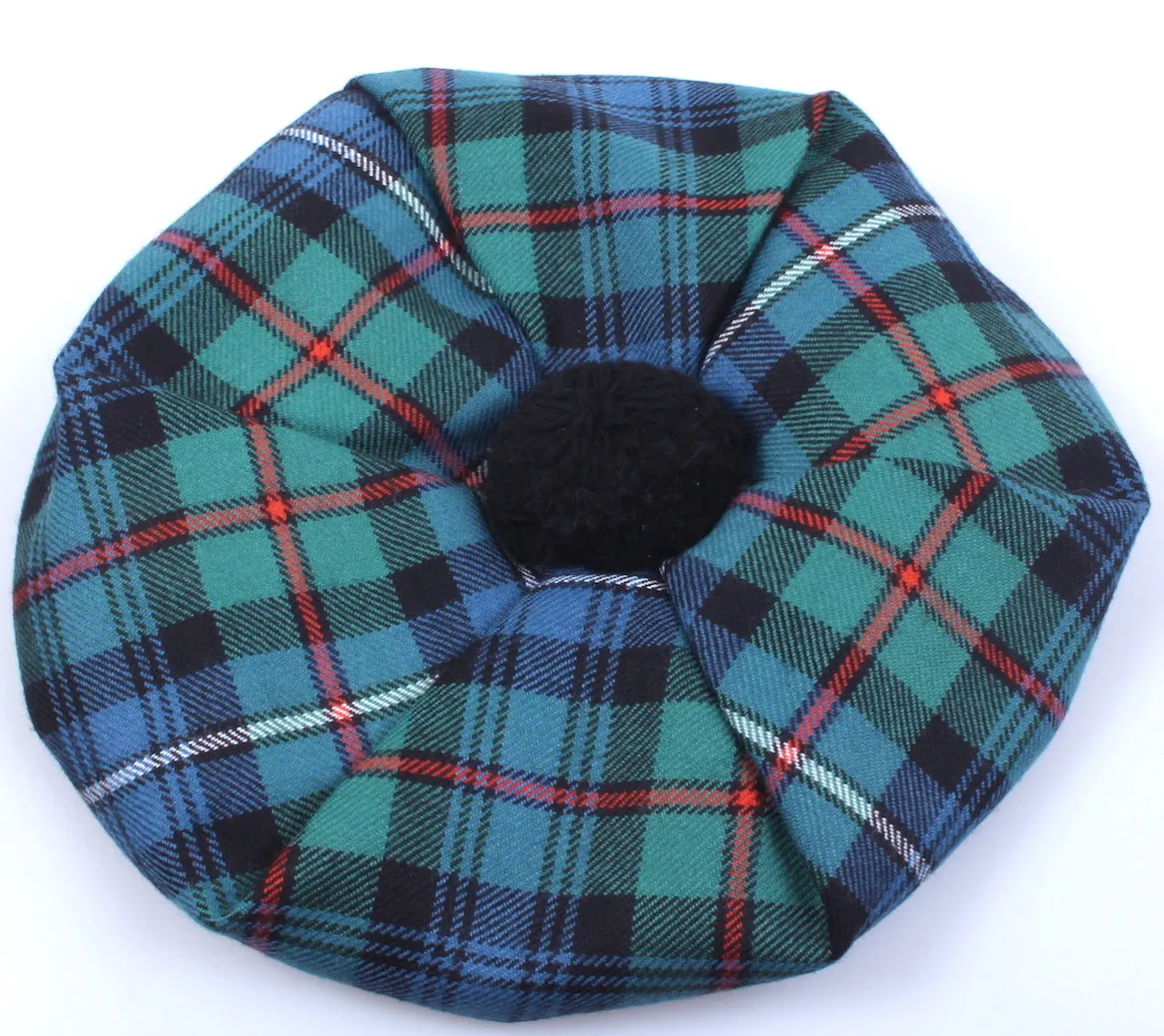 Luxury Unisex Wool Tam in Robertson Hunting Ancient Tartan