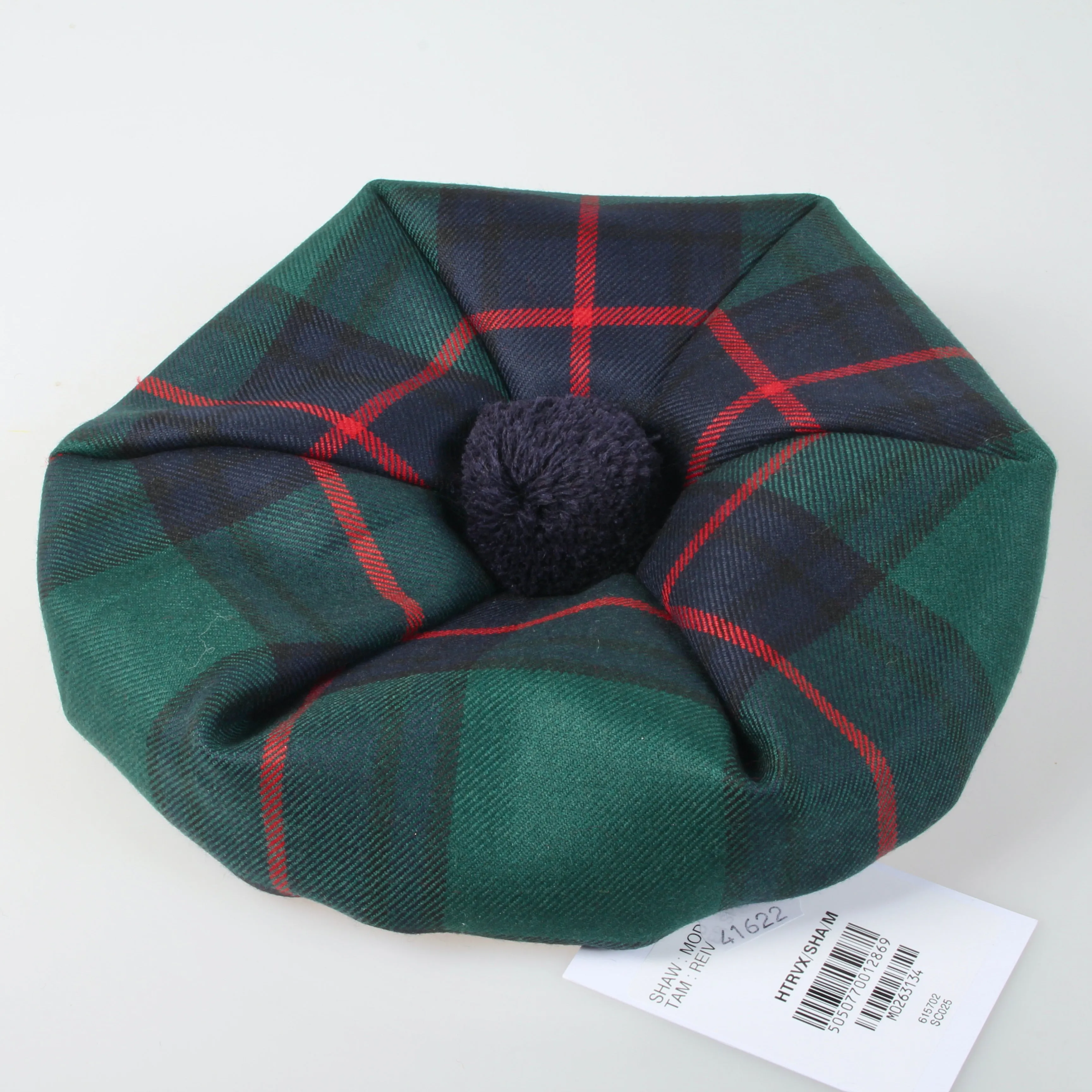 Luxury Unisex Wool Tam in Shaw Hunting Modern Tartan