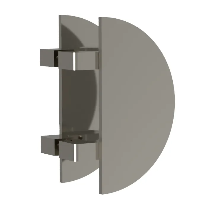 M02 Offset Semi-Circular Entrance Pull Handle, 10mm Face