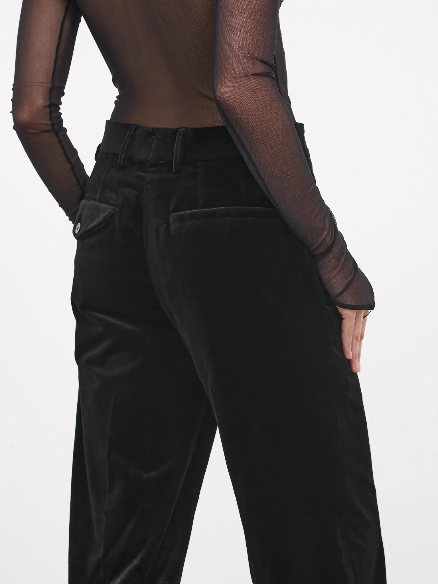 Maaike Flared Comfort Trousers (B0011423-FA351-099-BLACK)