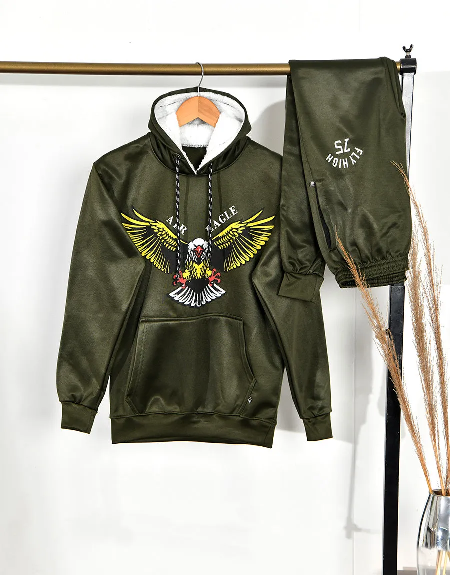 MEN'S EAGLE TRACKSUIT PULLOVER OLIVE