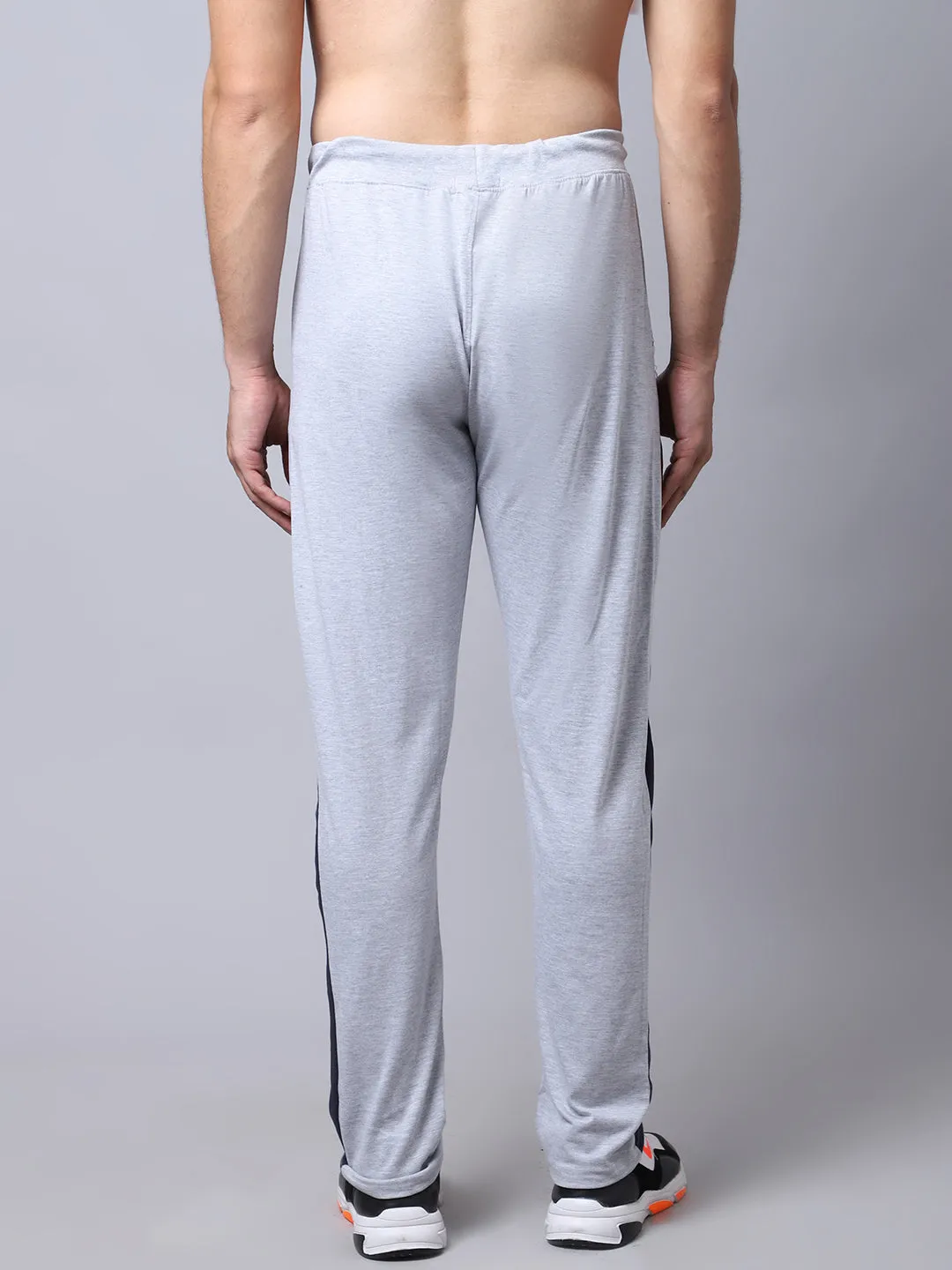 Mens Grey Melange Track Pant