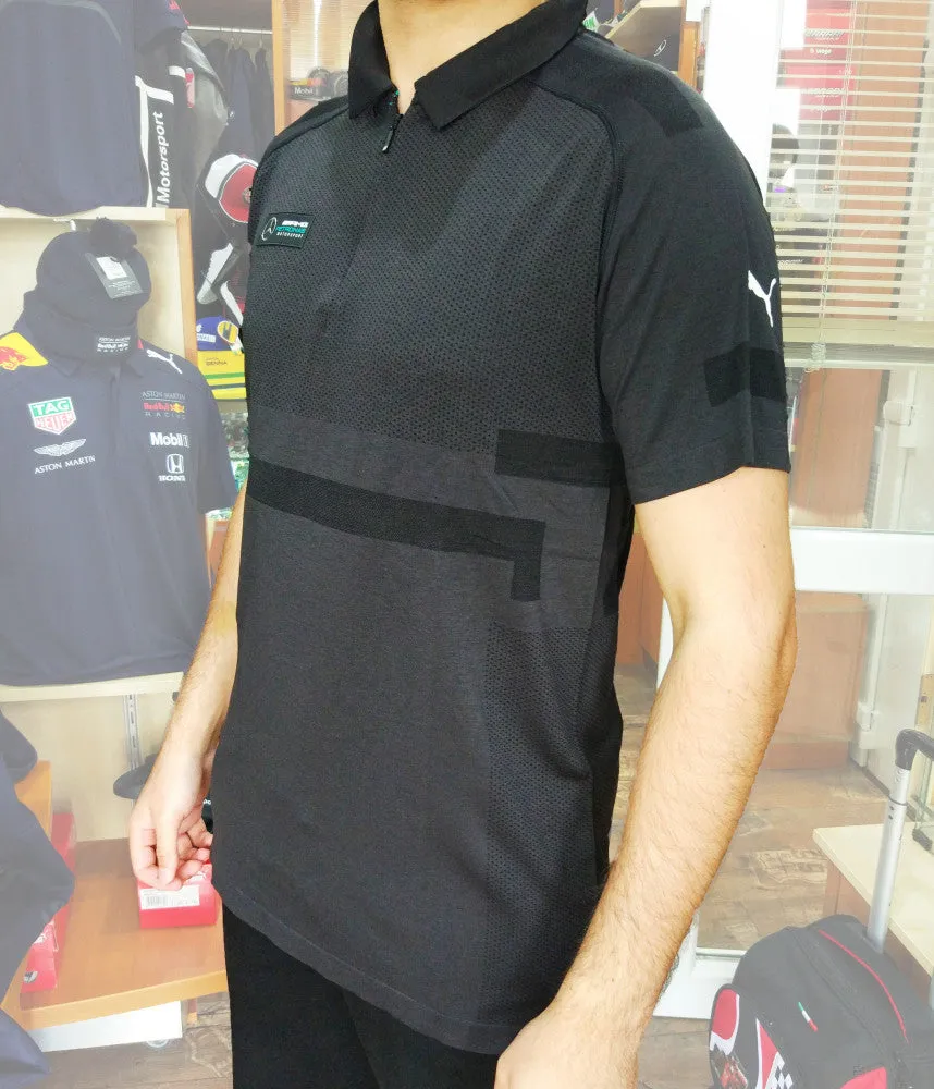 Mercedes Polo, Puma EcoKNIT, Black, 2019