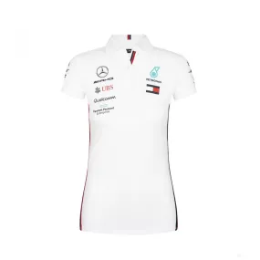 Mercedes Womens Polo, Team, White, 2019