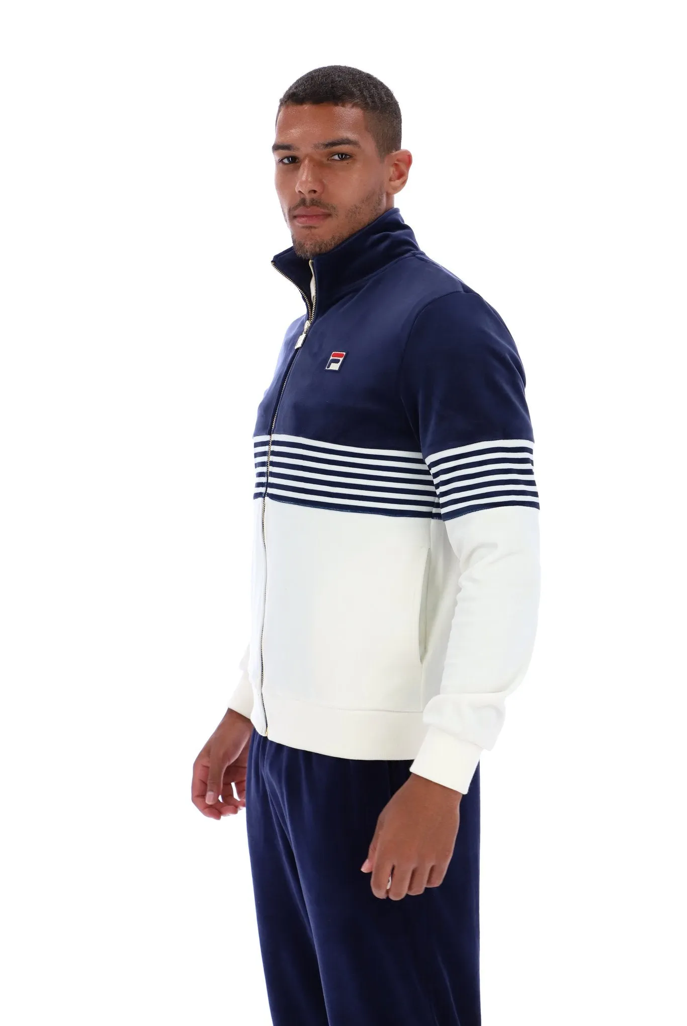 Merrick Stripe Velour Track Jacket