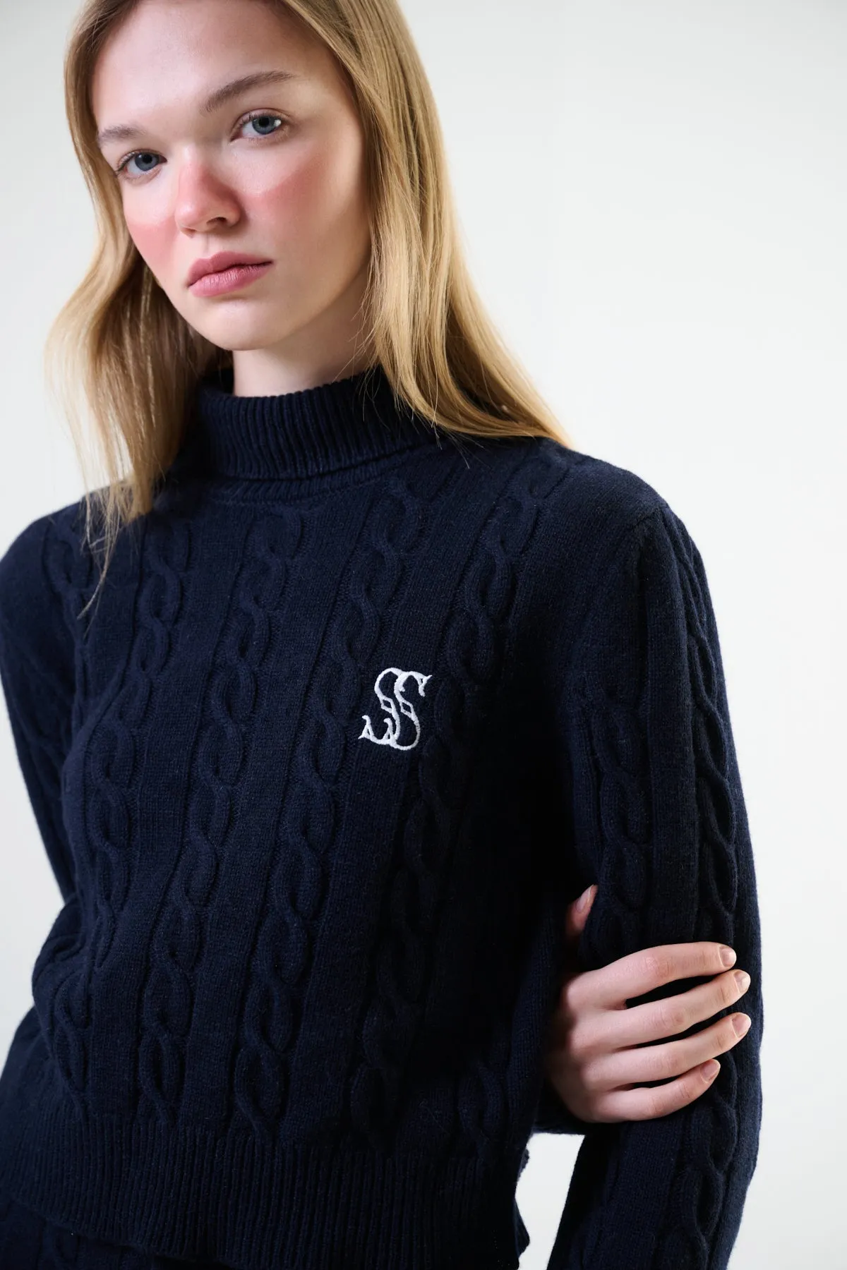 Montagne Cashmere Sweater Navy Blue