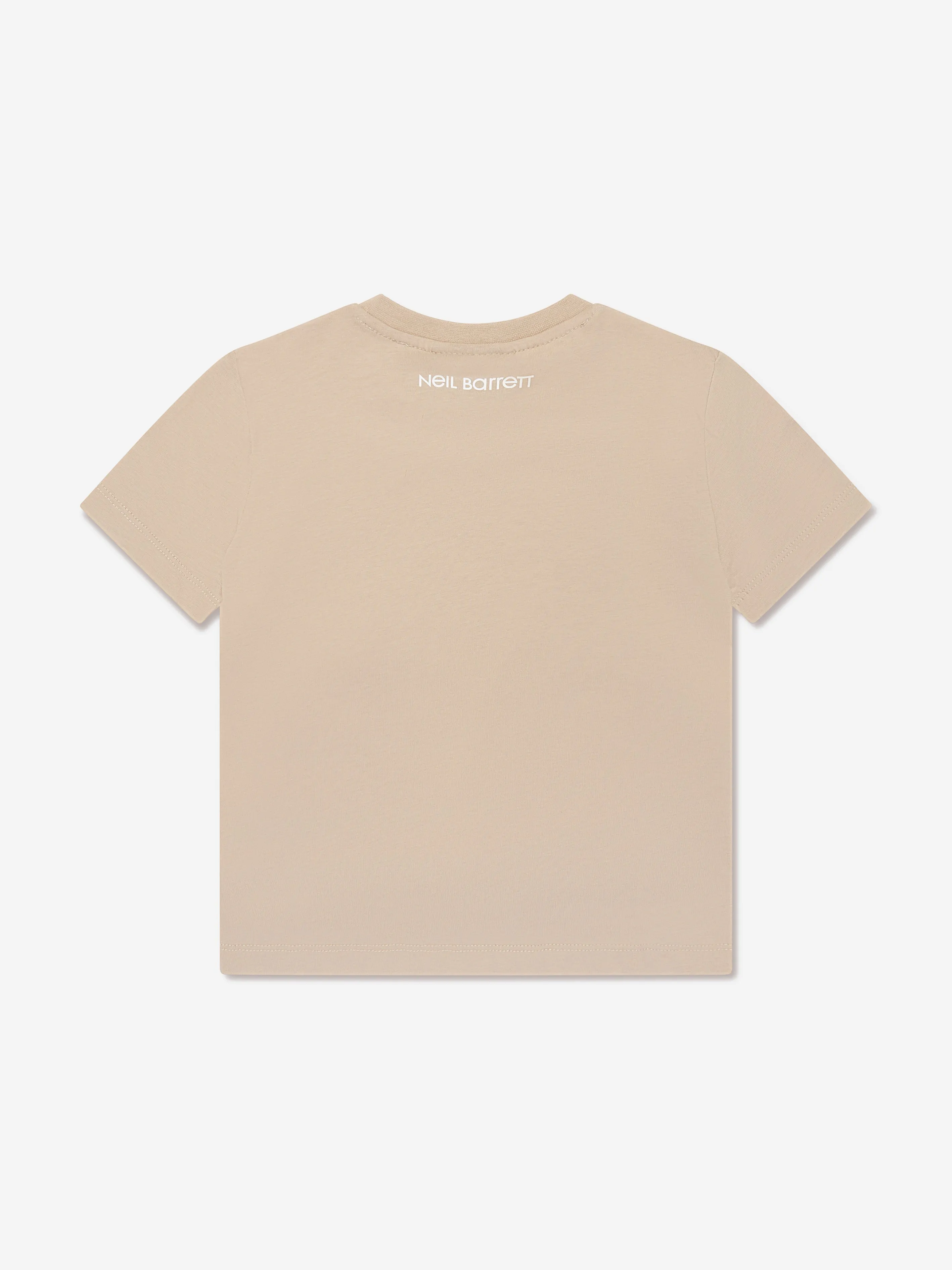 Neil Barrett Boys Thunderbolt T-Shirt in Beige