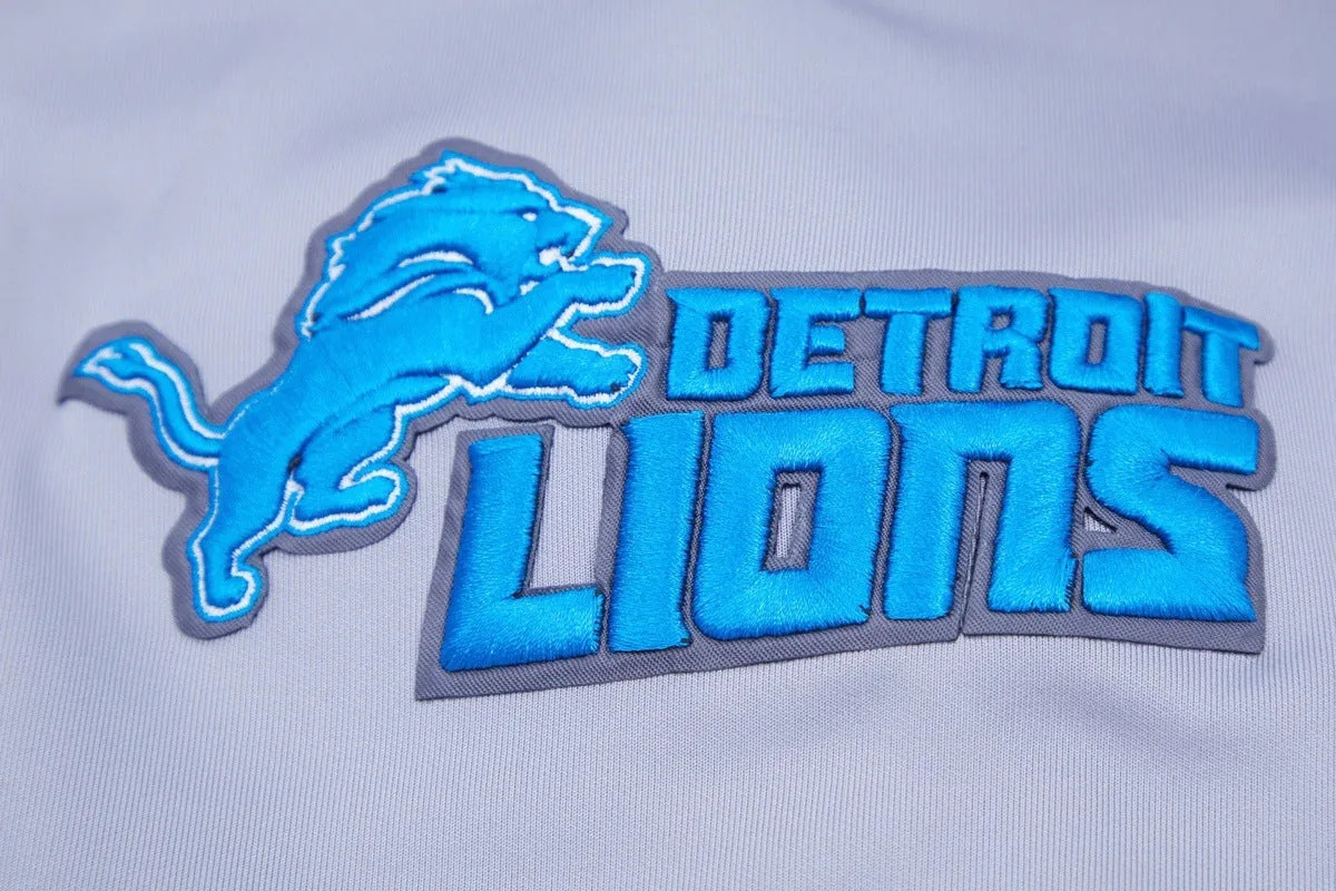 NFL DETROIT LIONS CLASSIC MEN'S TRACK JACKET (GRAY)