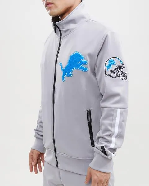 NFL DETROIT LIONS CLASSIC MEN'S TRACK JACKET (GRAY)