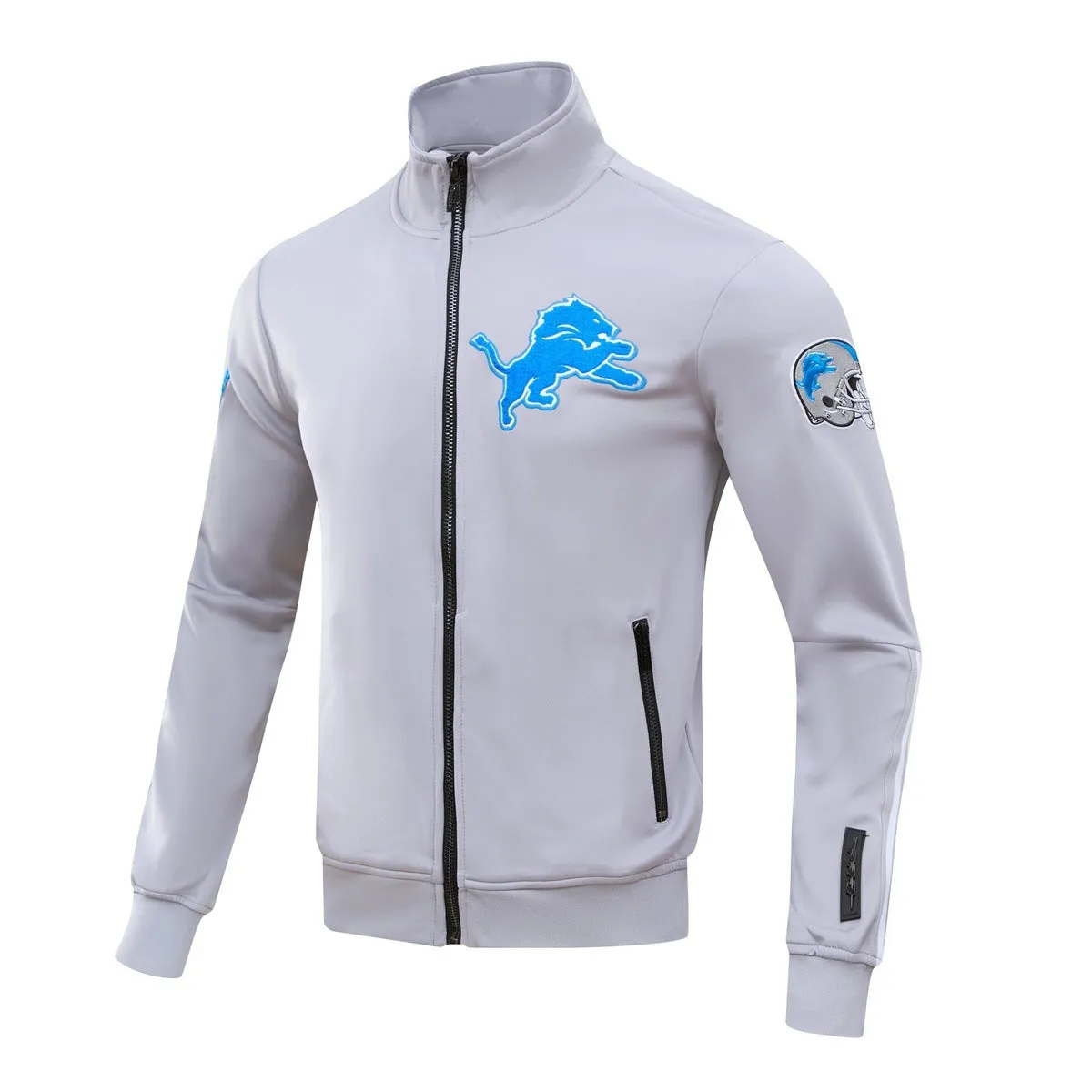 NFL DETROIT LIONS CLASSIC MEN'S TRACK JACKET (GRAY)