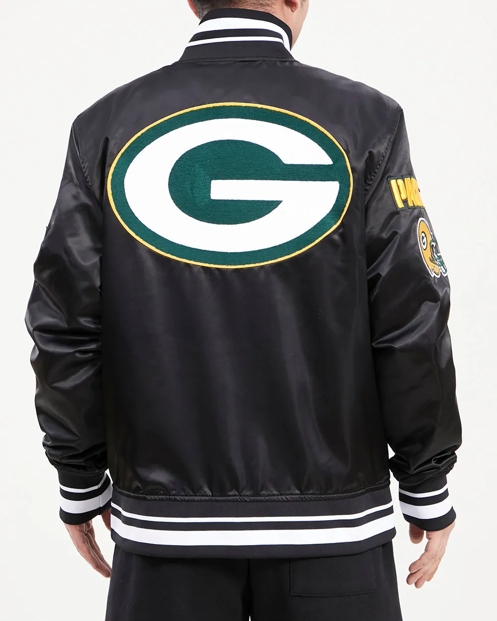 NFL GREEN BAY PACKERS MASHUP MEN'S TRACK JACKET (BLACK)