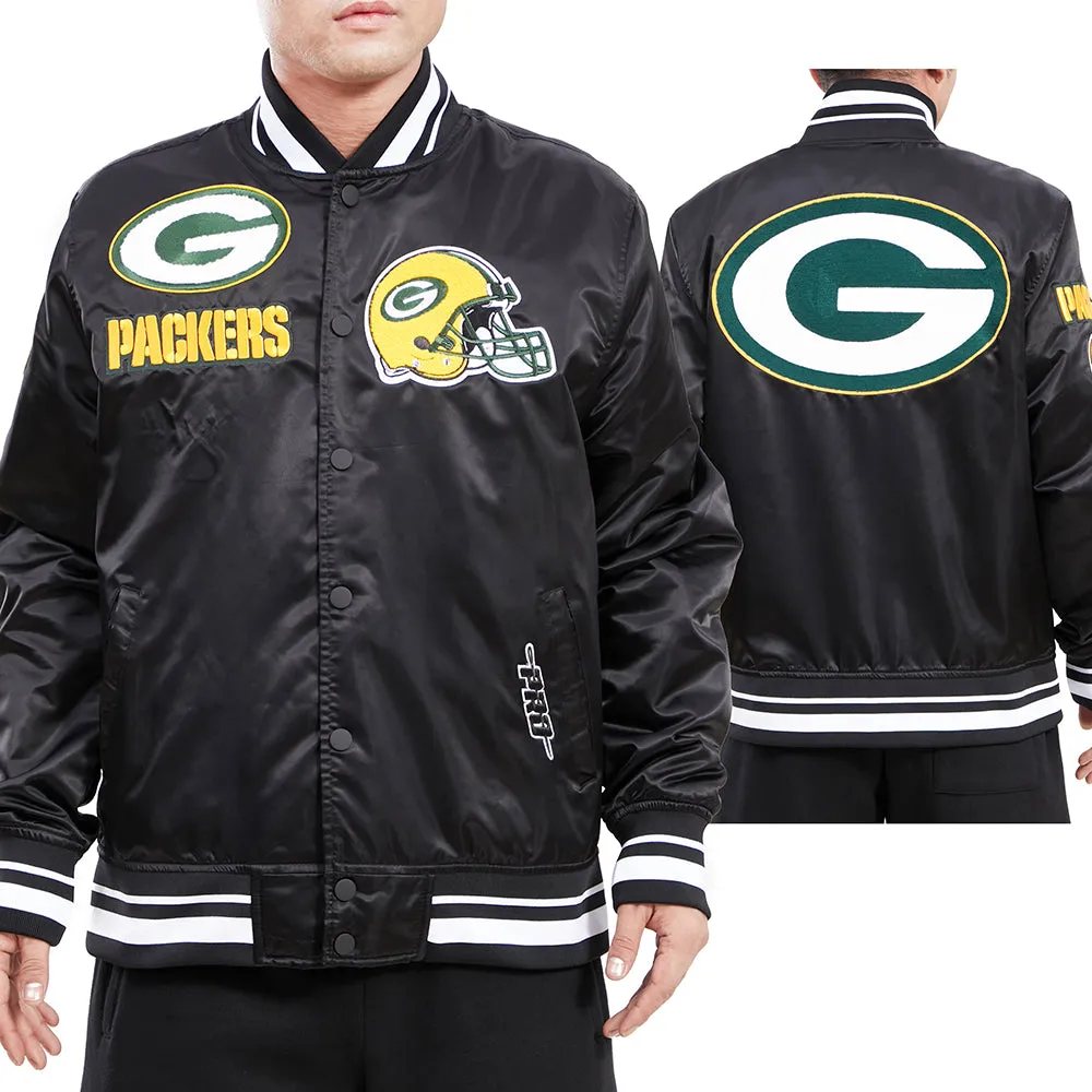 NFL GREEN BAY PACKERS MASHUP MEN'S TRACK JACKET (BLACK)