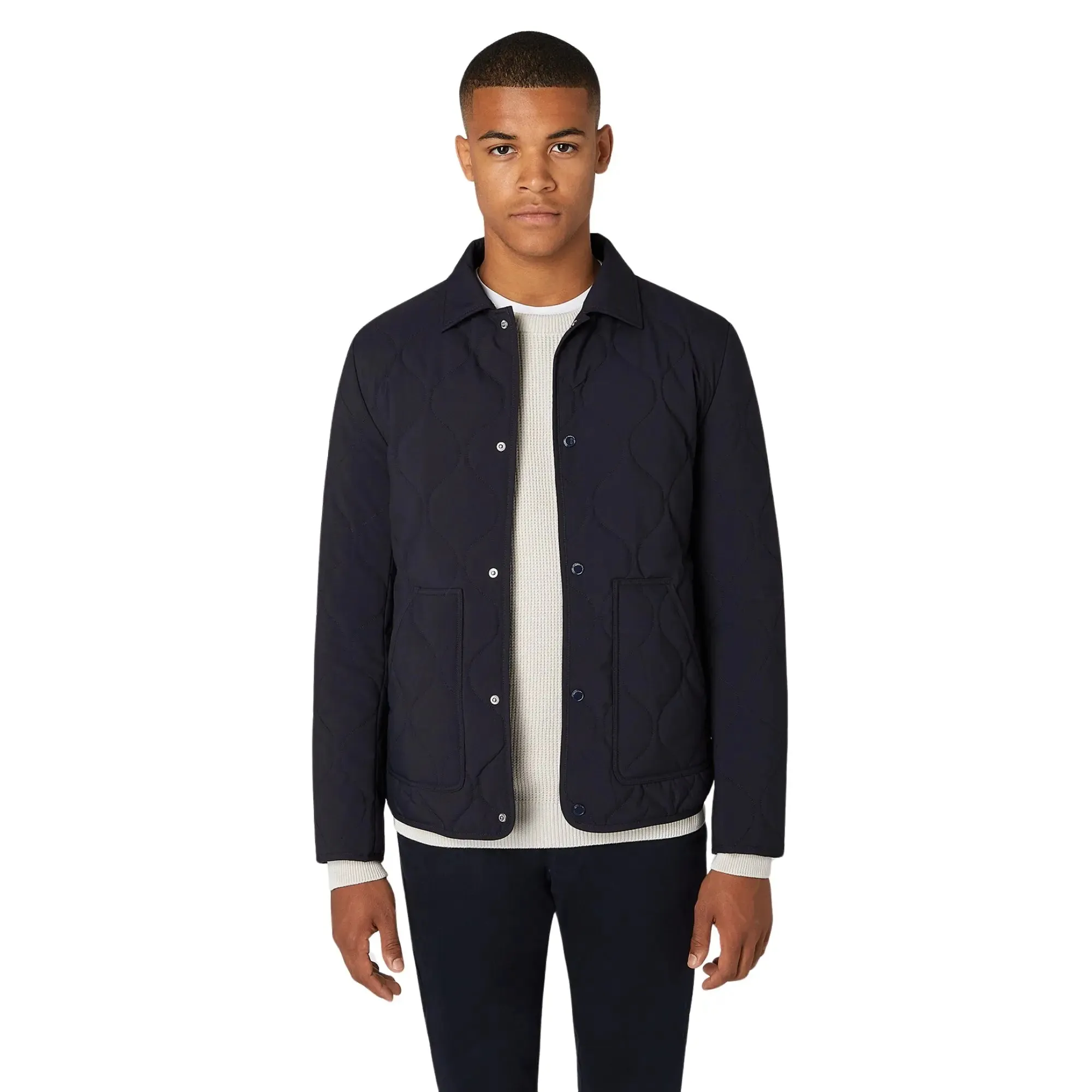 Noah Quilted Jacket - Navy