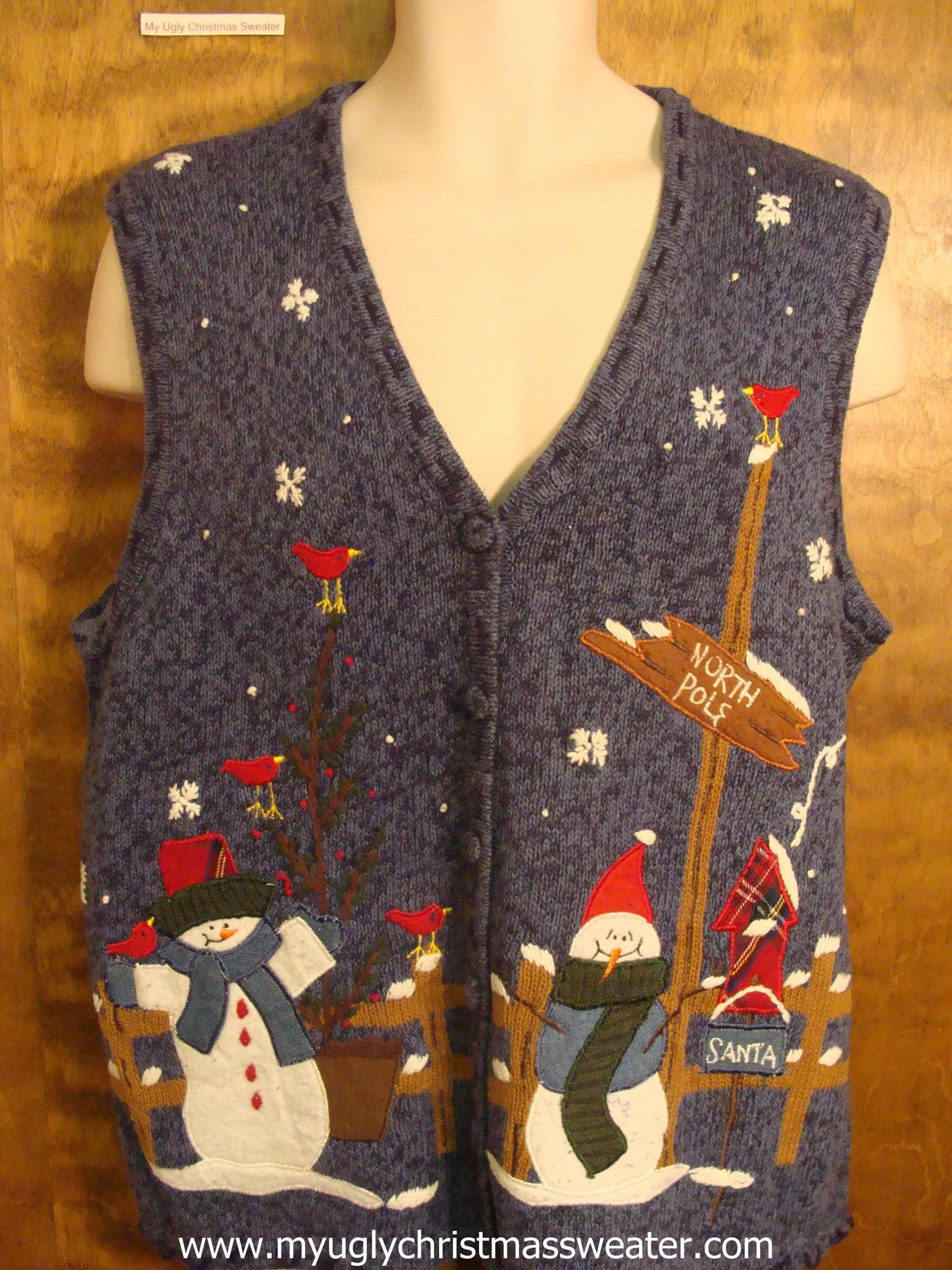 North Pole Scene Christmas Party Sweater Vest