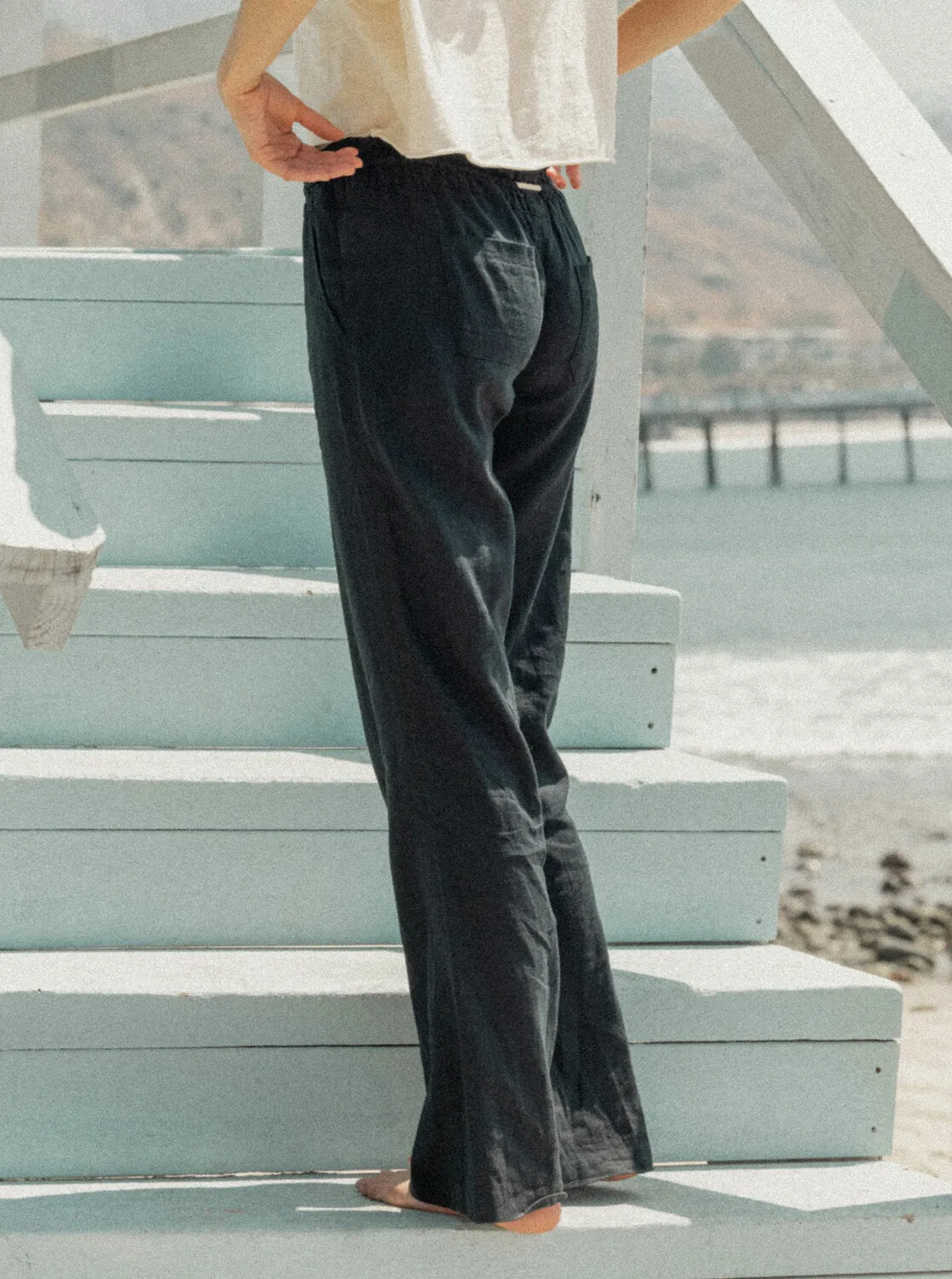 Oceanside Flared Pants - True Black