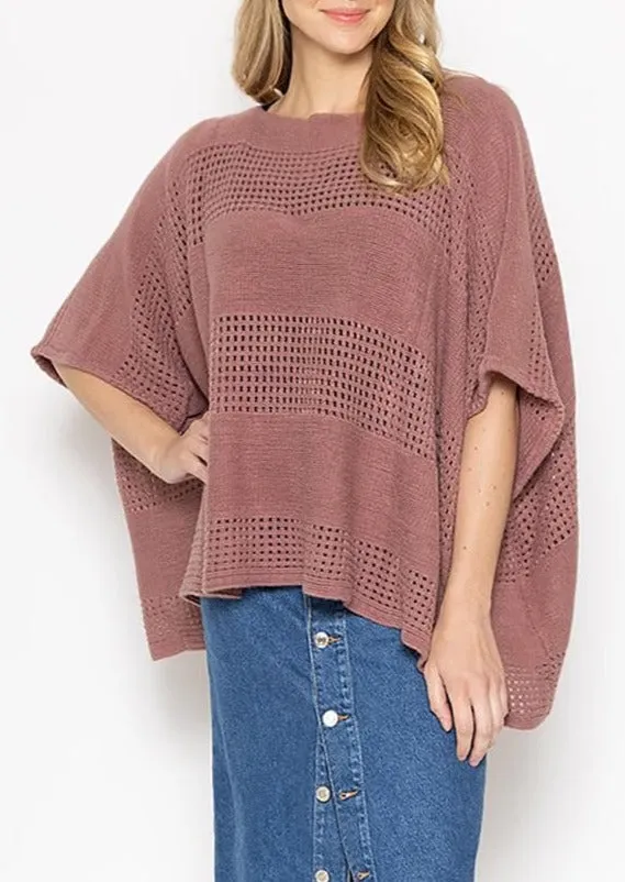 Open Knit Poncho