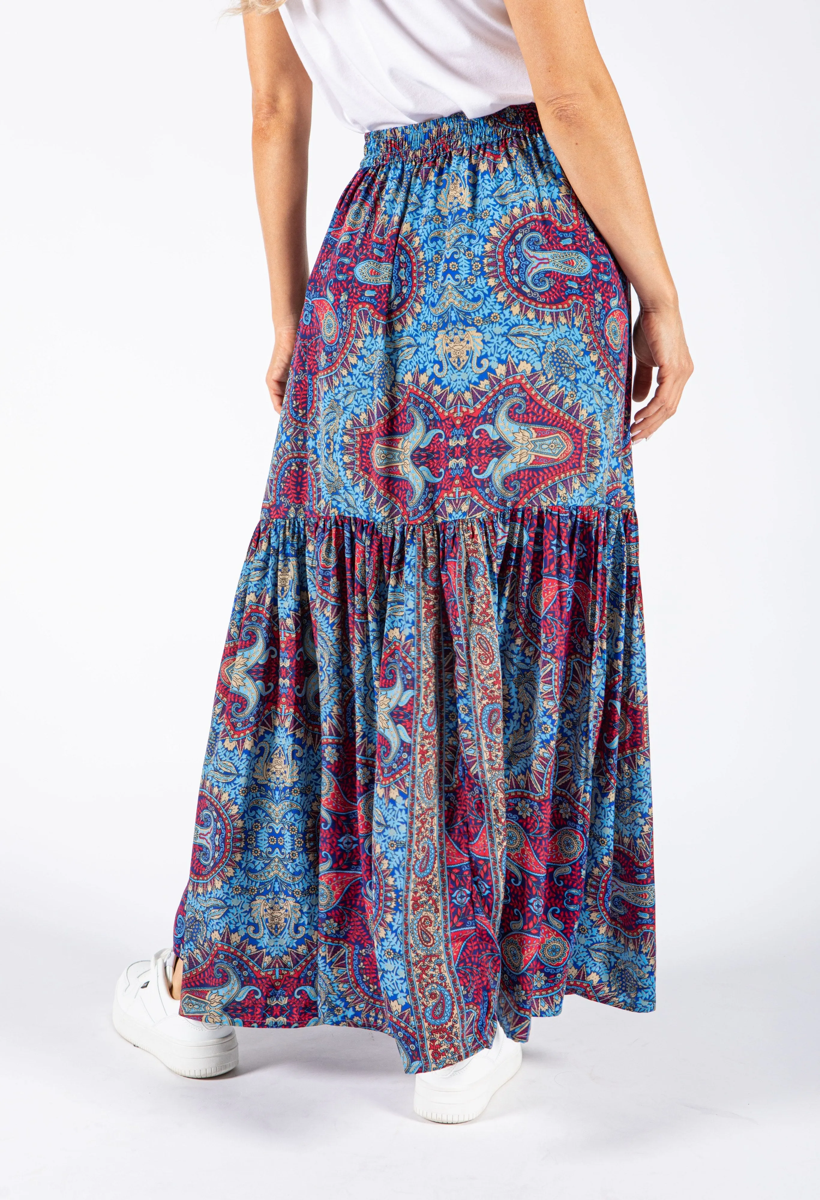 Paisley Print Maxi Skirt