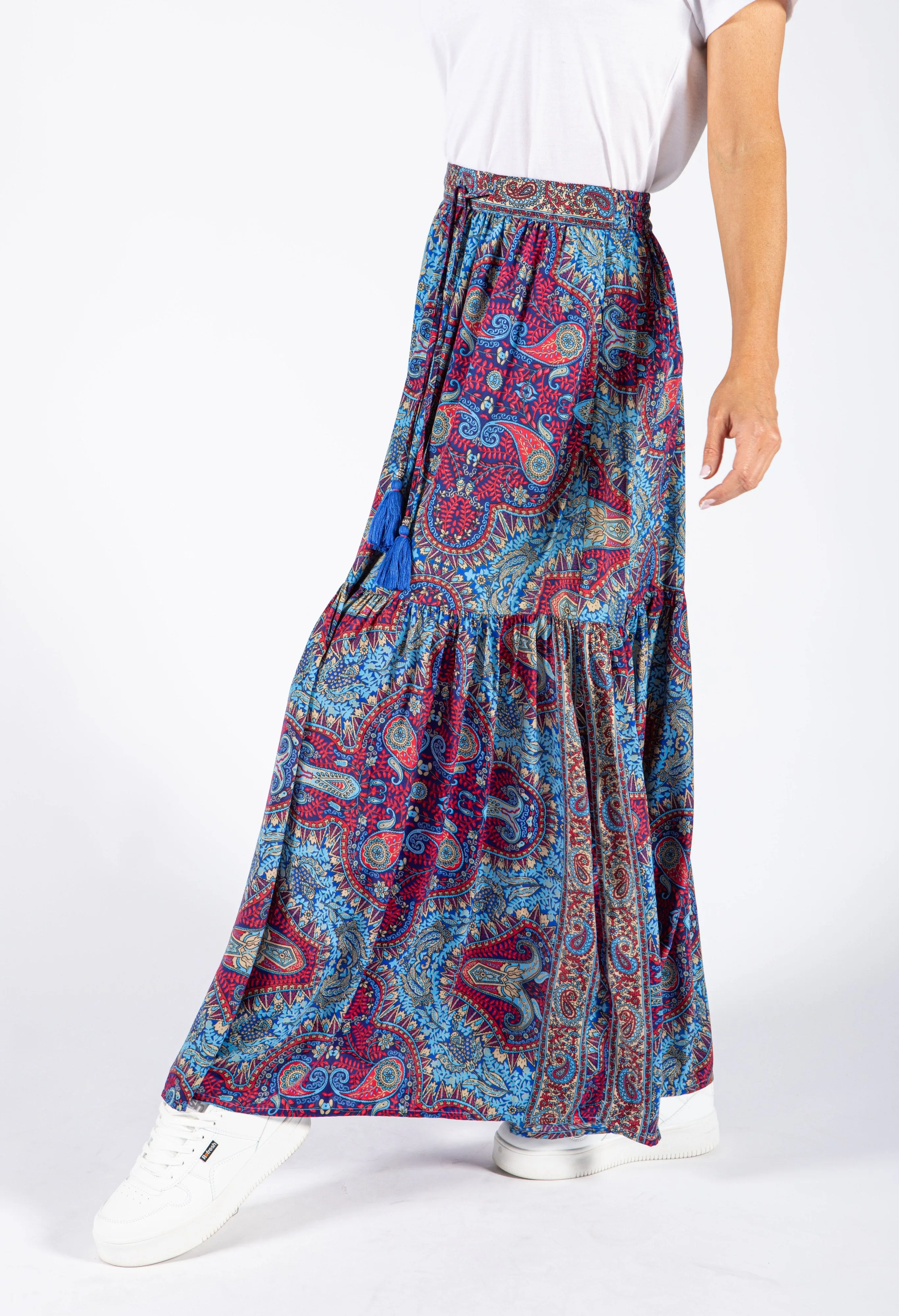 Paisley Print Maxi Skirt