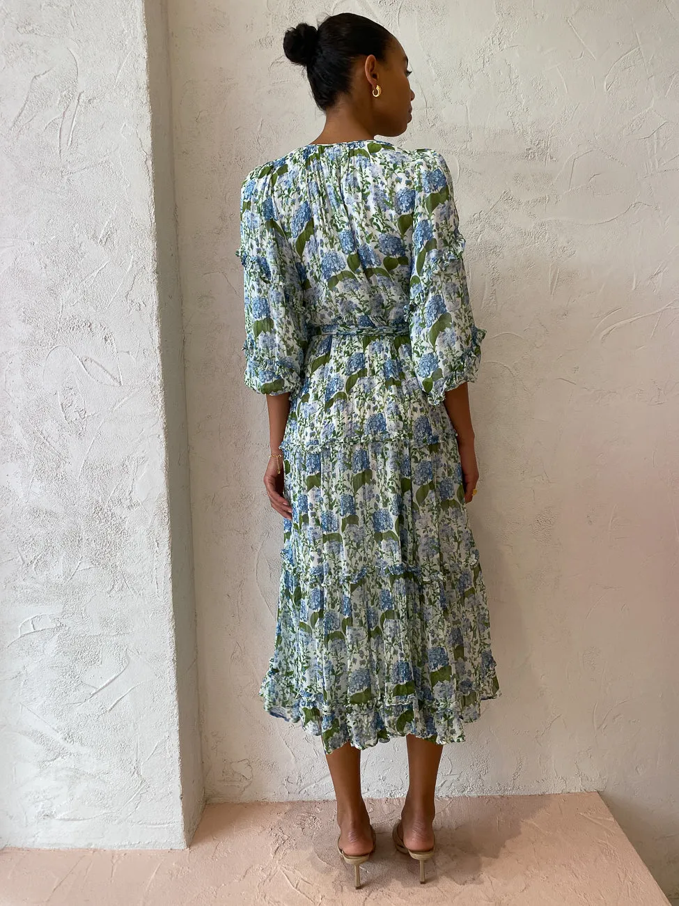 Palm Noosa Beatrix Dress in Blue Blooms