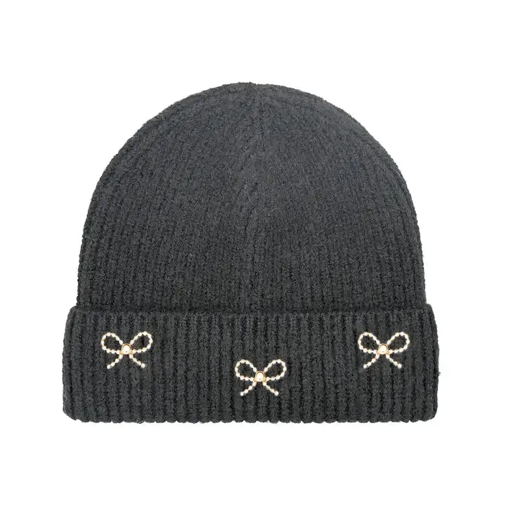 Pearl & Bow Beanie