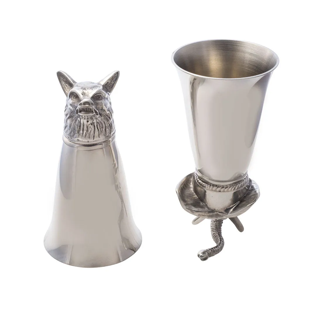 Pewter Bulldog Stirrup Cup 8oz