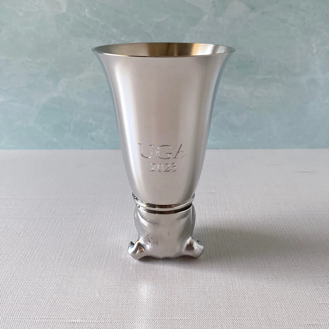 Pewter Bulldog Stirrup Cup 8oz