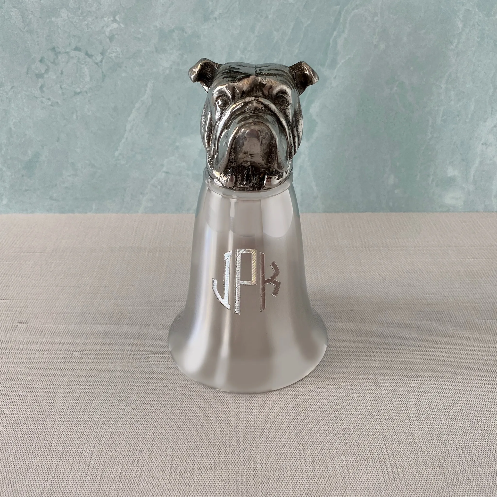 Pewter Bulldog Stirrup Cup 8oz