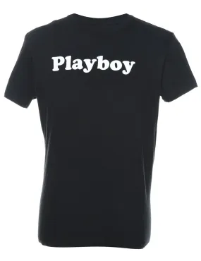 Playboy Black & White Printed T-shirt - L