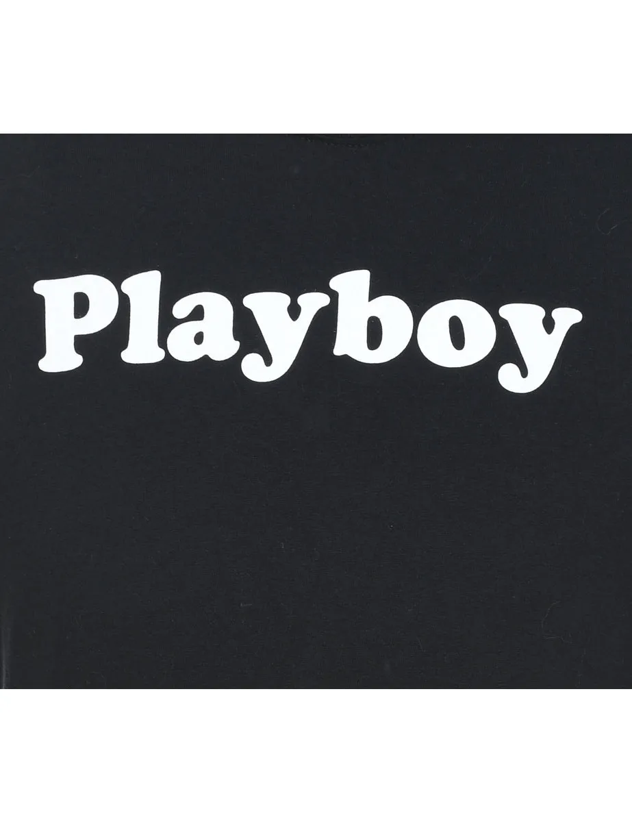 Playboy Black & White Printed T-shirt - L