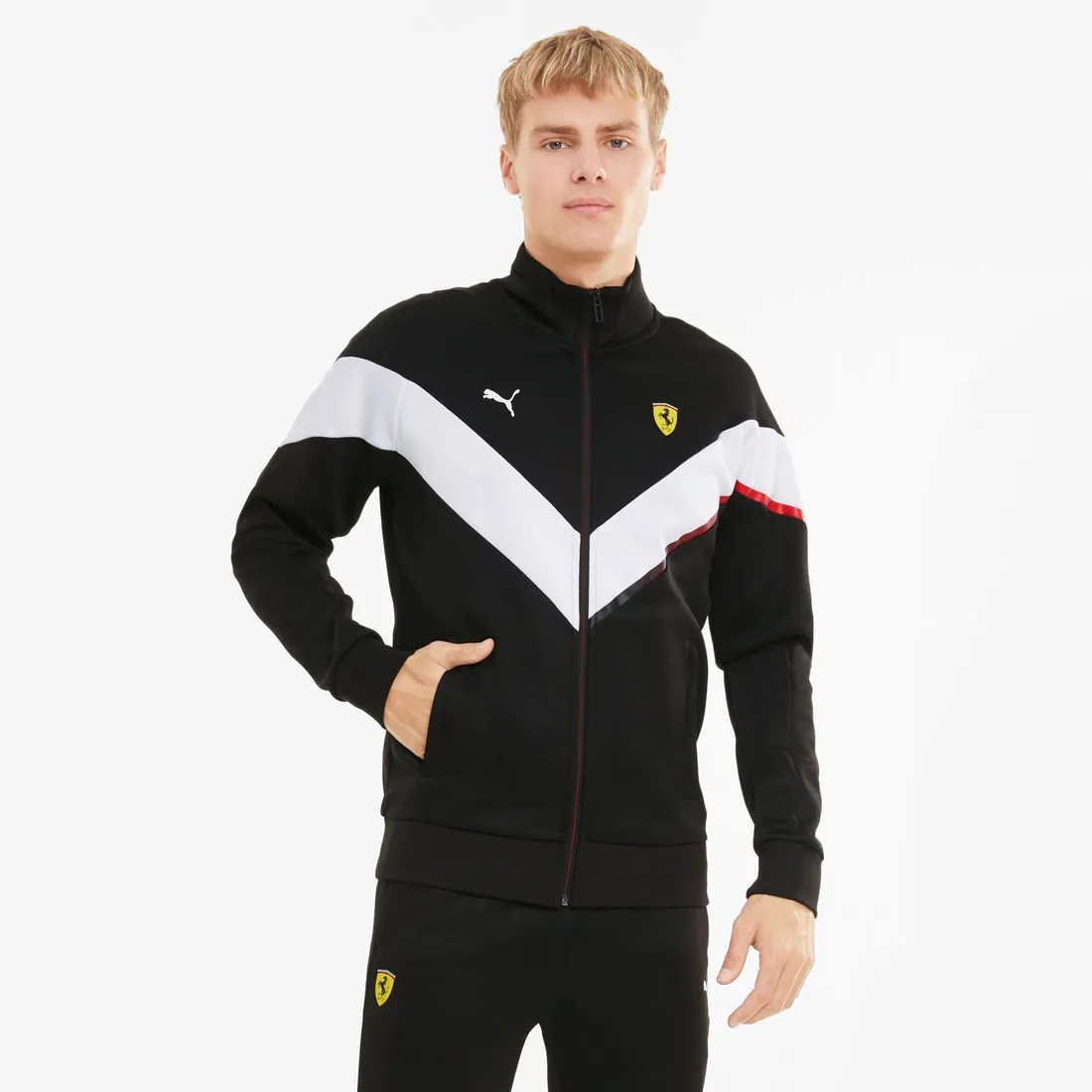 PUMA SCUDERIA FERRARI MCS MEN'S TRACK JACKET BLACK