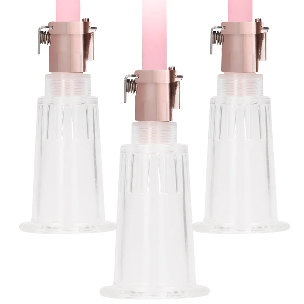 Pumped Rose Gold Clitoral & Nipple Pump Set in Medium