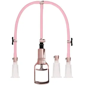 Pumped Rose Gold Clitoral & Nipple Pump Set in Medium