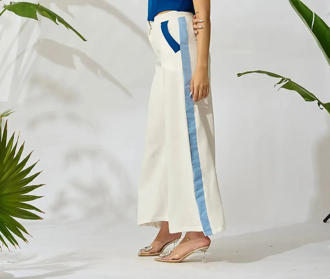 Pure Bliss White Flare Trousers