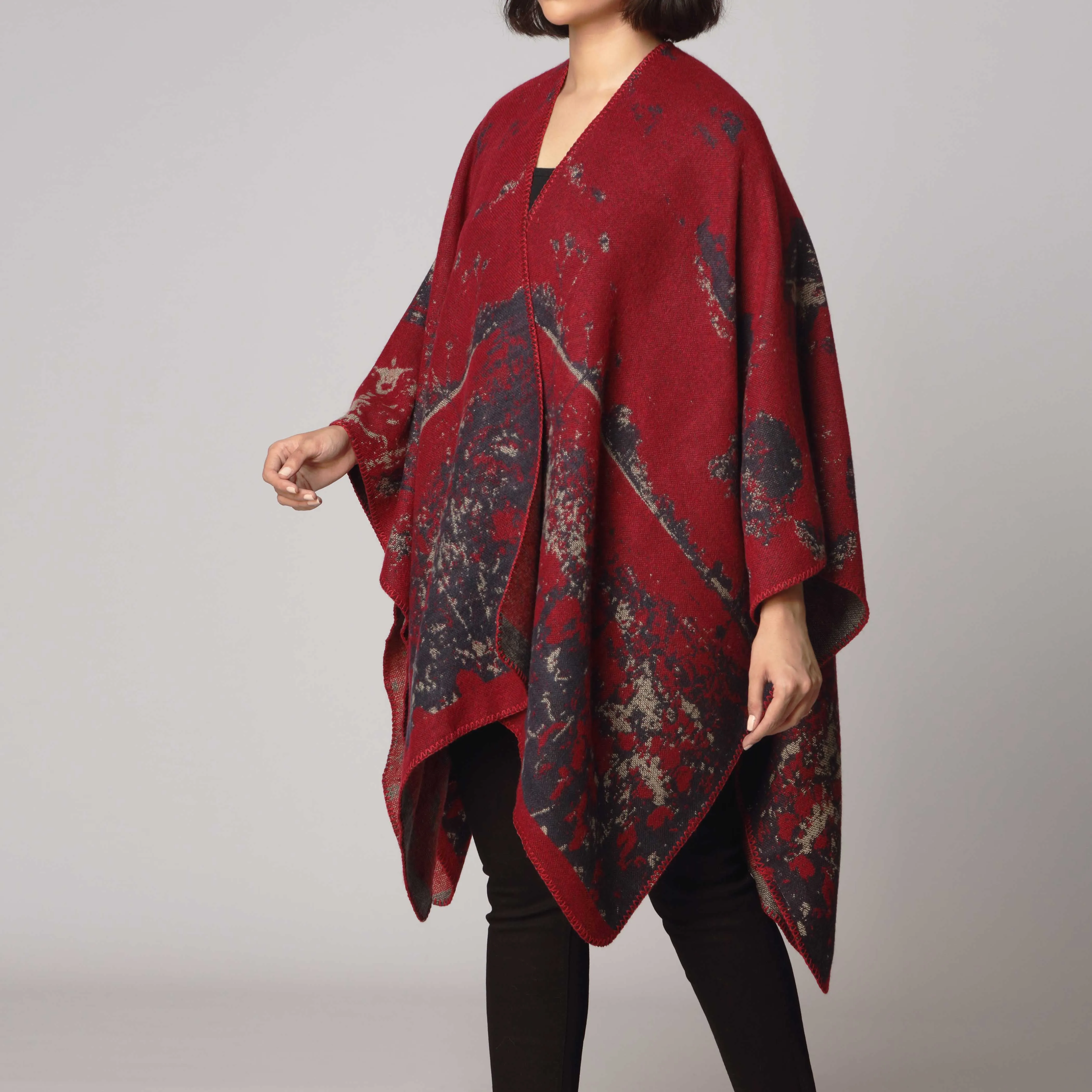 Red Cape Shawl PW2813