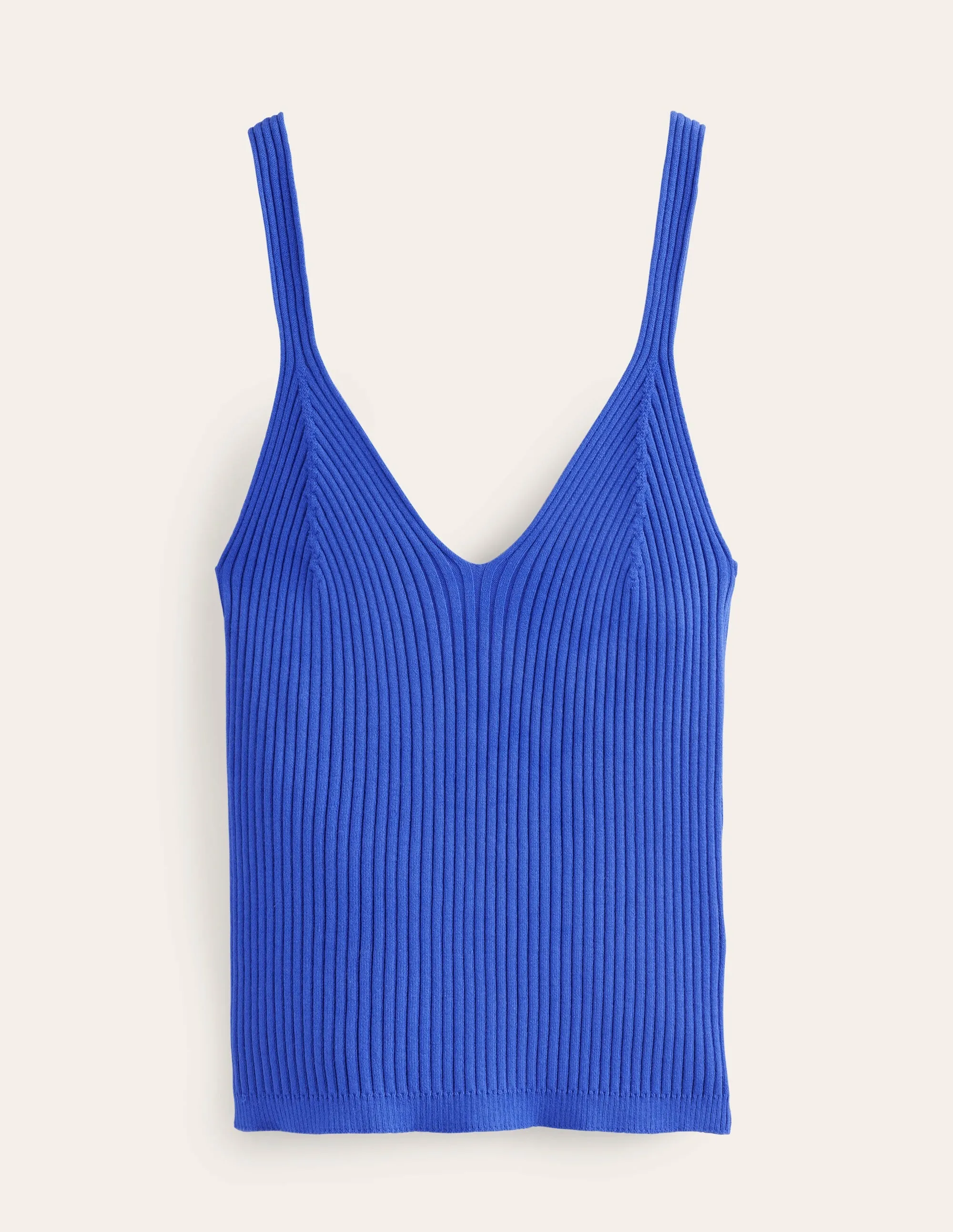 Ribbed Vest Top-Nebulus Blue