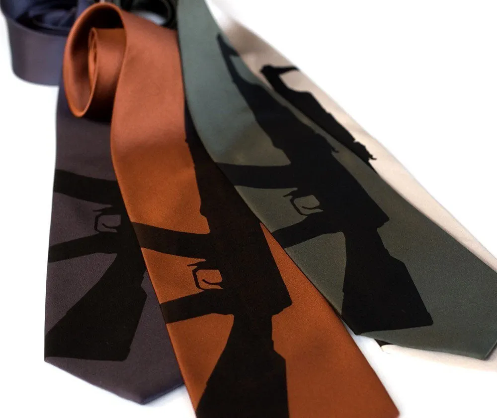 Rifle Print Necktie, AK-47 Tie