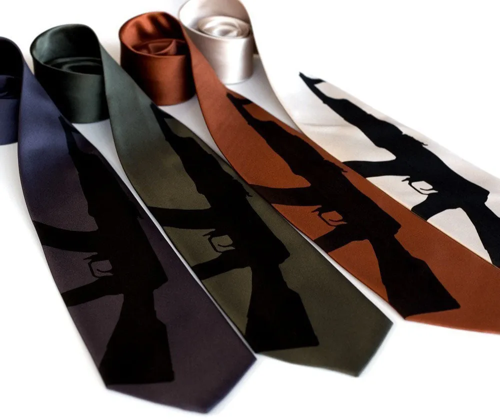 Rifle Print Necktie, AK-47 Tie